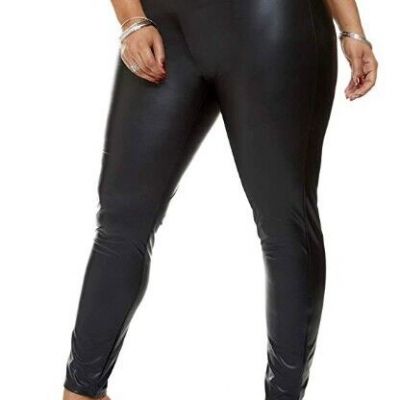 Fashion To Figure Women's Plus Size Amalia Faux Leather Leggings Black Size 3